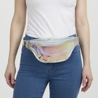 Сумка поясная, отдел на молнии, цвет серебро - Фото 2