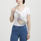 Сумка поясная, отдел на молнии, цвет серебро - Фото 3