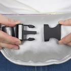 Сумка поясная, отдел на молнии, цвет серебро - Фото 5