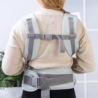 Рюкзак-кенгуру, хипсит, с карманом, для малыша от 3 до 20 кг., цвет серый - фото 35293694