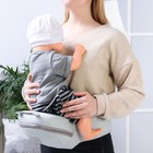 Рюкзак-кенгуру, хипсит, с карманом, для малыша от 3 до 20 кг., цвет серый - фото 35293692