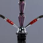 Кальян Silent Night, 50 см, 2 трубки, колба-шар чёрная, шахта хром - Фото 3