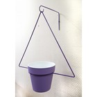 Держатель для кашпо, d = 17,5 см, с кронштейном, фиолетовый - Фото 2