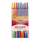Мелки восковые 8 цветов Crown ArtStory, выкручивающийся стержень, ПВХ, европодвес, микс - Фото 8