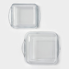 Набор форм для запекания Paşabahçe Borcam, 2 предмета: 1.95 л, 1.04 л, жаропрочное стекло, прозрачный - Фото 9