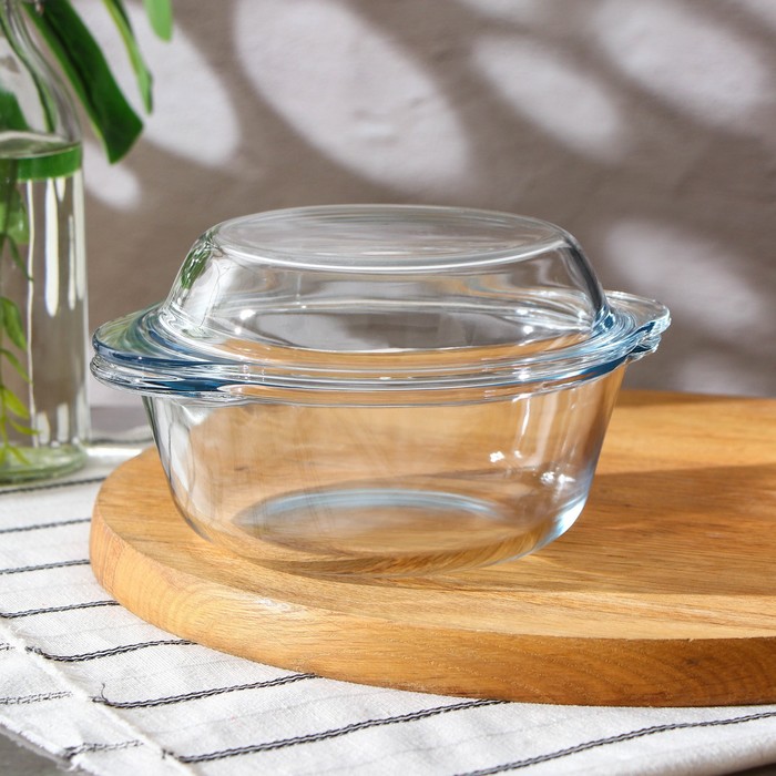 Форма для запекания Paşabahçe Borcam, 840 мл, 430 мл, жаропрочное стекло, прозрачная - Фото 1