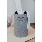 Корзина для хранения Funny «Котик», цвет серый - Фото 6