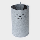 Корзина для хранения Funny «Котик», серая - Фото 2