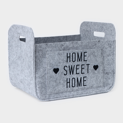 Корзина для хранения Sweet Home, 37×28×22 см, серая