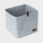 Корзина для хранения Eva Elegance, 28×28×24 см, серый - Фото 2