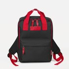 Рюкзак-сумка на молнии, наружный карман, цвет чёрный - фото 8979334