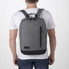 Рюкзак молодёжный, классический, отдел на молнии, наружный карман, цвет серый - Фото 3