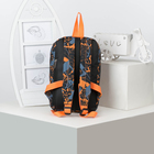 Рюкзак детский, отдел на молнии, 2 наружных кармана, цвет чёрный - Фото 2