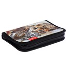 Пенал 1 секция, 135 х 205 х 30 мм, текстильный, Erich Krause Neon Skate, чёрный, 48505 - фото 24564177