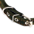 Ошейник брезентовый двухслойный «Камуфляж», 50×2 см, ОШ 25-35 см - Фото 4