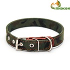 Ошейник брезентовый двухслойный «Камуфляж», 54×2.5 см, ОШ 35-45 см - Фото 2