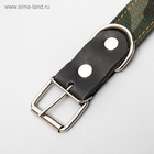 Ошейник брезентовый двухслойный «Камуфляж», 72×3.5 см, ОШ 45-60 см - Фото 3