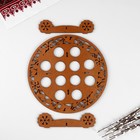 Подставка для яиц пасхальная, 12 ячеек, d=26 см, дерево - Фото 3