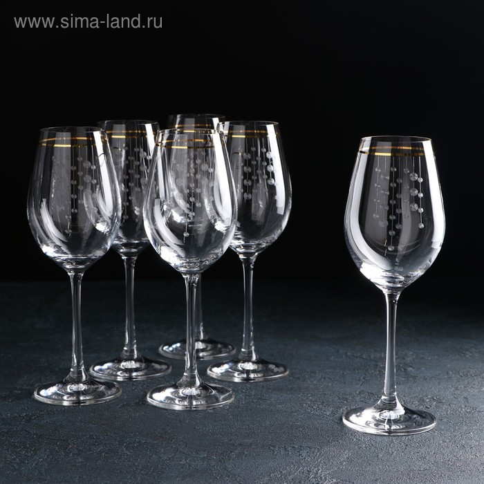 Набор бокалов для вина 250 мл "Viola. Ожерелье", 6 шт - Фото 1