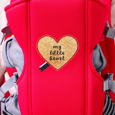 Переноска для малыша, эргорюкзак, слинг «Моё сердечко», от 3 до 10 кг, красная, Крошка Я