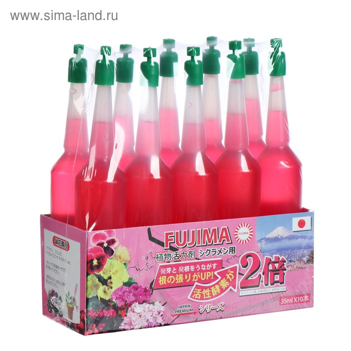 Удобрение Японское FUJIMA для цветущих (активация цветения), розовый, 35 мл, 10 шт.