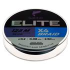 Шнур плетёный Salmo Elite х4 BRAID Dark Gray, диаметр 0.08 мм, тест 2.5 кг, 125 м - фото 318641880