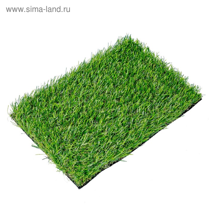 Газон искусственный, ландшафтный, ворс 30 мм, 2 × 25 м, зелёный двухцветный - Фото 1