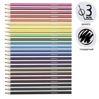 Карандаши 24 цвета ErichKrause, дерево, шестигранные, 3.0 мм грифель, картонная упаковка, европодвес - фото 21057369