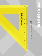Набор геометрический малый ErichKrause. Neon (угольник, линейка 15 см, транспортир), жёлтый - Фото 3