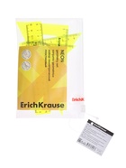 Набор геометрический малый ErichKrause. Neon (угольник, линейка 15 см, транспортир), жёлтый - Фото 8