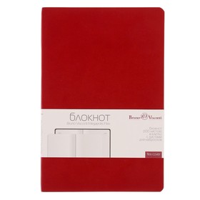 Бизнес-Блокнот А5, 100 листов, Megapolis flex, обложка ПВХ, бордовый