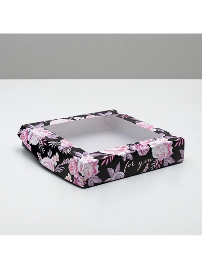 Кондитерская упаковка, коробка с ламинацией «Нежность», 20 х 20 х 4 см