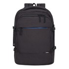 Рюкзак молодёжный, 45 х 32 х 21 см, Grizzly 019, эргономичная спинка, чёрный/синий RQ-019-12 - фото 9563653