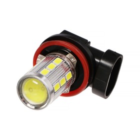 Лампа светодиодная Skyway H11, 12 В, 18 SMD +1 HP, линза, свет белый 4971500