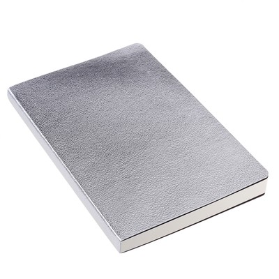 Ежедневник недатированный А5, 136 листов Megapolis Flex, обложка искусственная кожа, блок 70 г/м2, серебряный