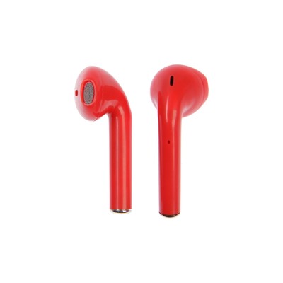 Наушники i12, TWS, беспроводные, вкладыши, микрофон, BT v5.0, 55/400 мАч, красные