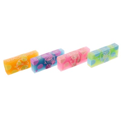 Ластик HappyGraphix Fresh, прямоугольный, мягкий, МИКС