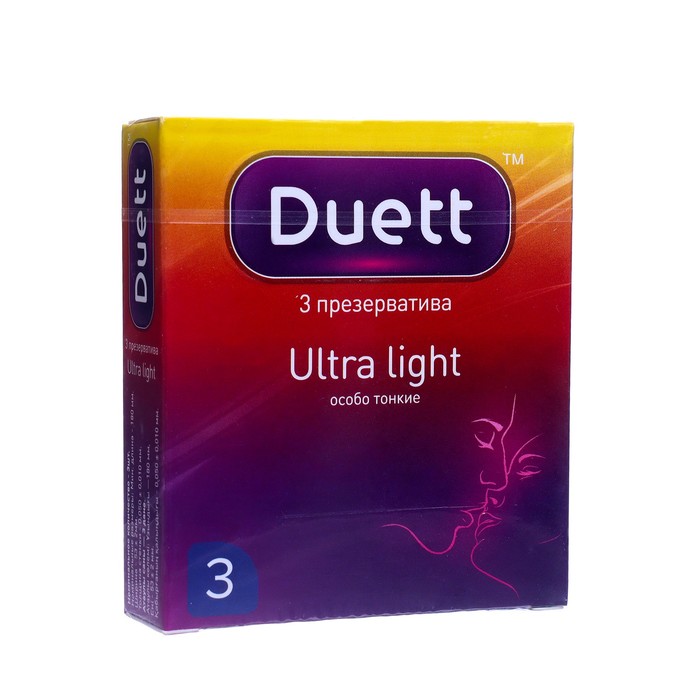 Презервативы DUETT ultra light 3 шт. - фото 8980250