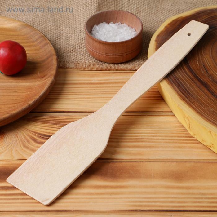 Лопатка кухонная деревянная - Фото 1