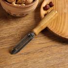 Овощечистка горизонтальная, 17.5×2.3 см, деревянная ручка, нержавеющая сталь - Фото 3