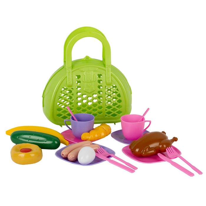 Игровой набор «Завтрак путешественника», в сумке, 21 предмет, МИКС - Фото 1