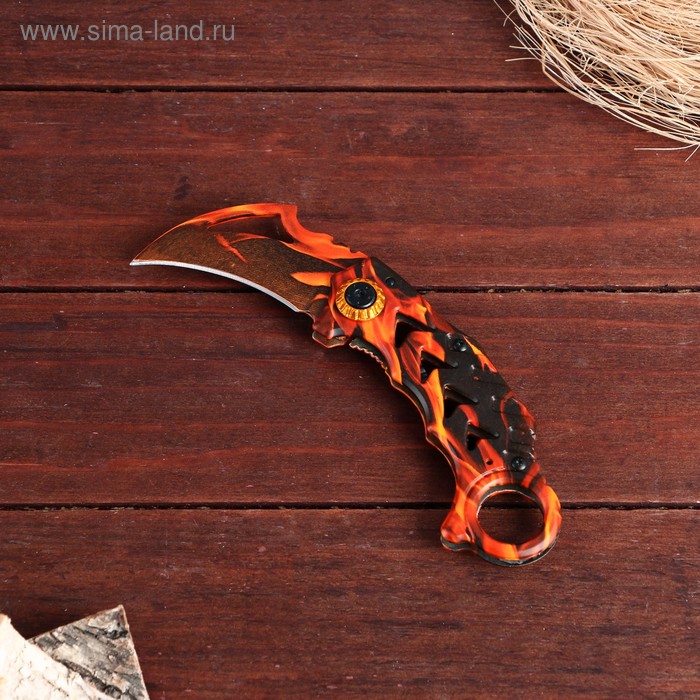 Нож-керамбит «Огненный», 19 см, клинок 70 мм/1 мм - Фото 1