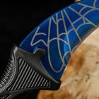 Нож-керамбит "Коготь орла" 20см, клинок 90мм/2,2мм, синяя паутина - Фото 4