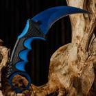 Нож-керамбит "Коготь орла" 20см, клинок 90мм/2,2мм, синяя паутина - Фото 5