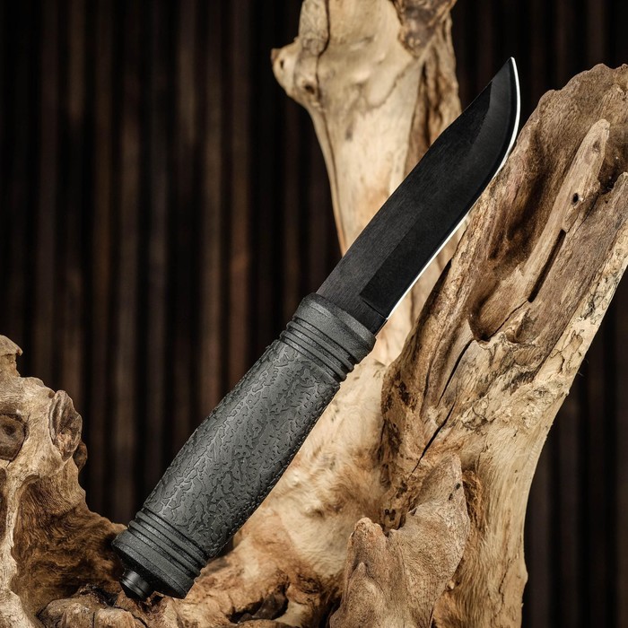 Нож тактический "Альфа" 22,8см, клинок 108мм/2,9мм, со стеклобоем, черный - фото 1905647650
