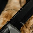 Нож тактический "Альфа" 20,5см, клинок 95мм/3,6мм, шкуросъемный, серый - Фото 6