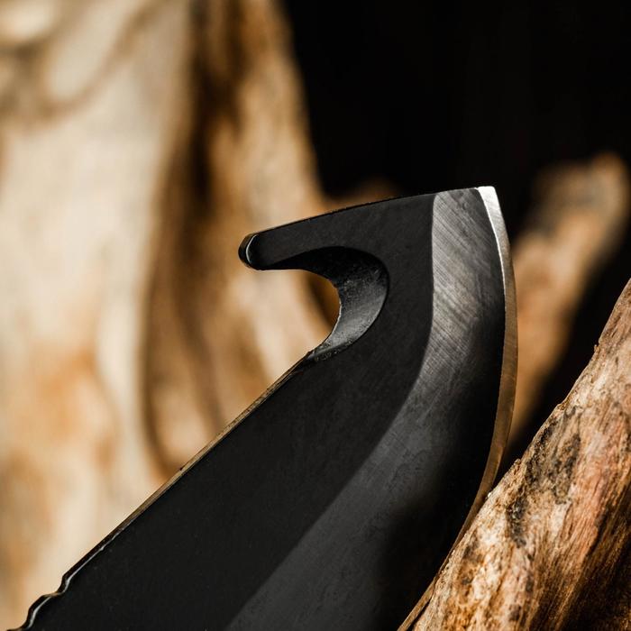 Нож тактический "Альфа" 20,5см, клинок 95мм/3,6мм, шкуросъемный, серый - фото 1926074793