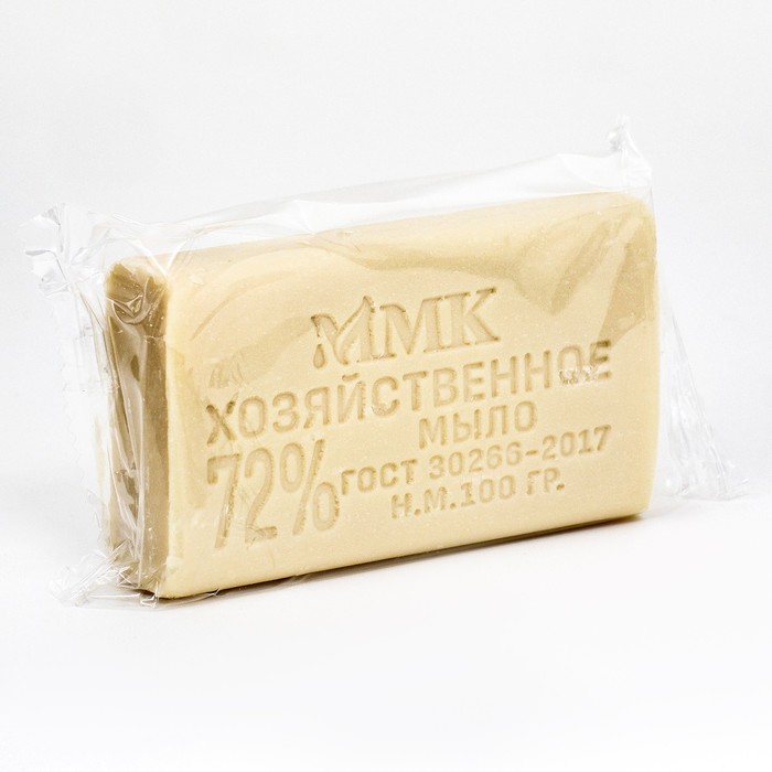 Мыло хозяйственное в прозрачной упаковке 72 % 100 г - Фото 1