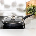 Сковорода «Гранит Star», d=26 см, стеклянная крышка, антипригарное покрытие, тёмно-синий - Фото 6