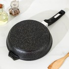 Сковорода «Гранит Star», d=22 см, стеклянная крышка, антипригарное покрытие, тёмно-синий - Фото 3